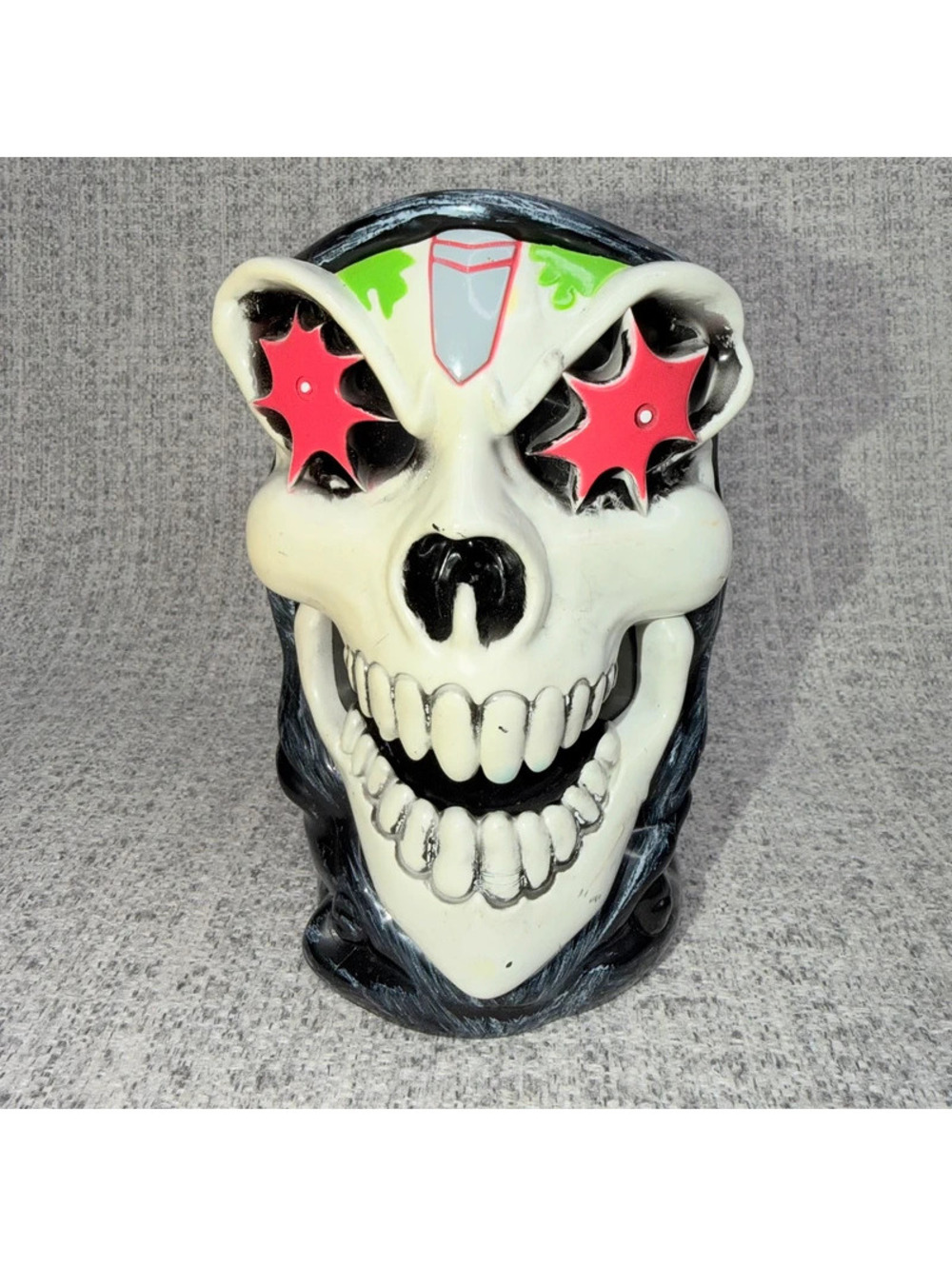 Y2K Monster Jam Grave Digger Grim Reaper 3D Skull Mug Purple Monster Truck Race